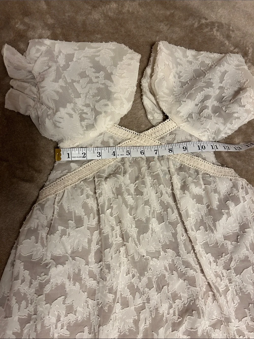 Mia Joy Little Girl's Ivory Puff-Sleeve High-Low Dress, Size 5T
